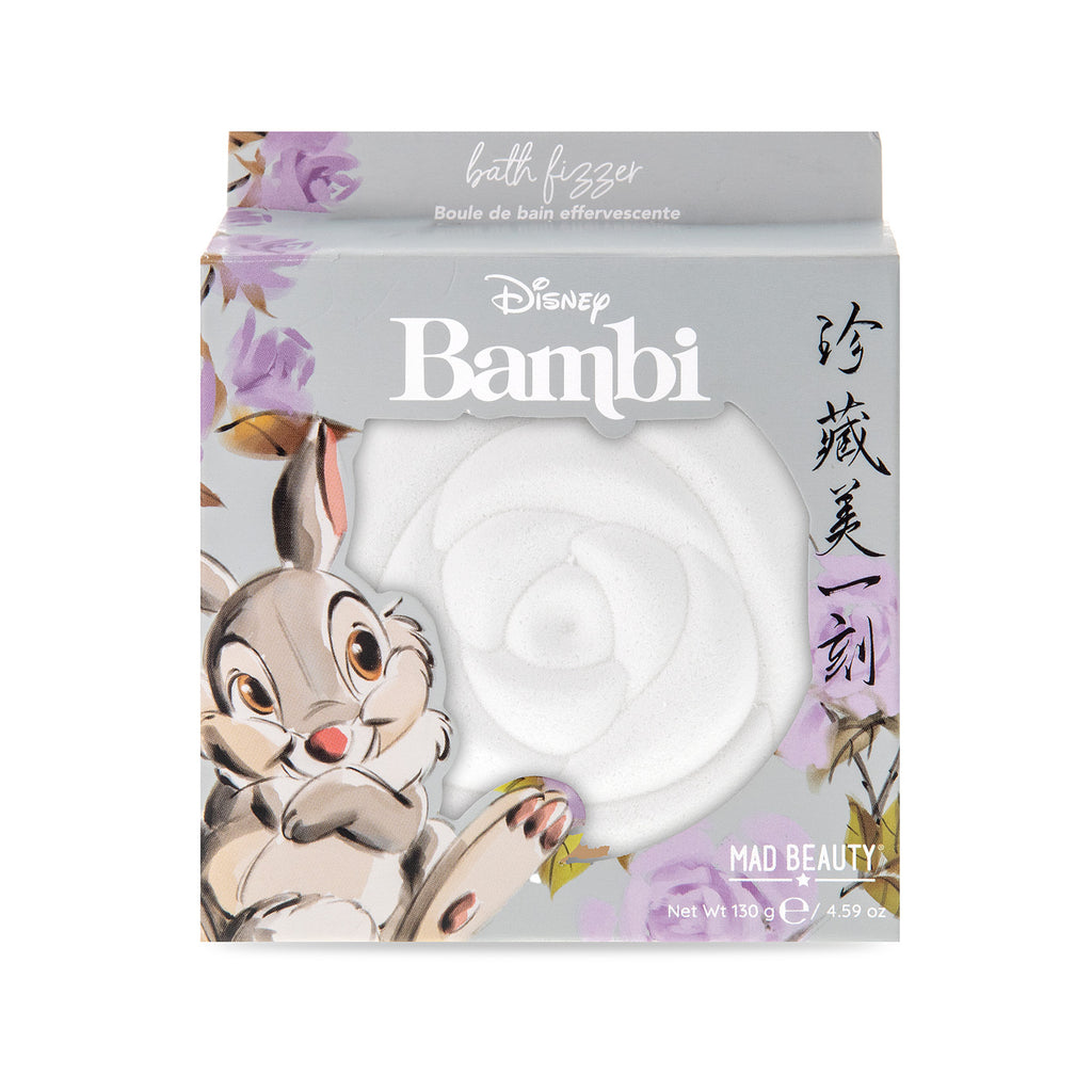 White bath bomb in gray packaging on a white background