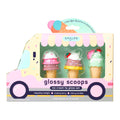 Spalife glossy scoops ice cream lip gloss set packaging on a white background