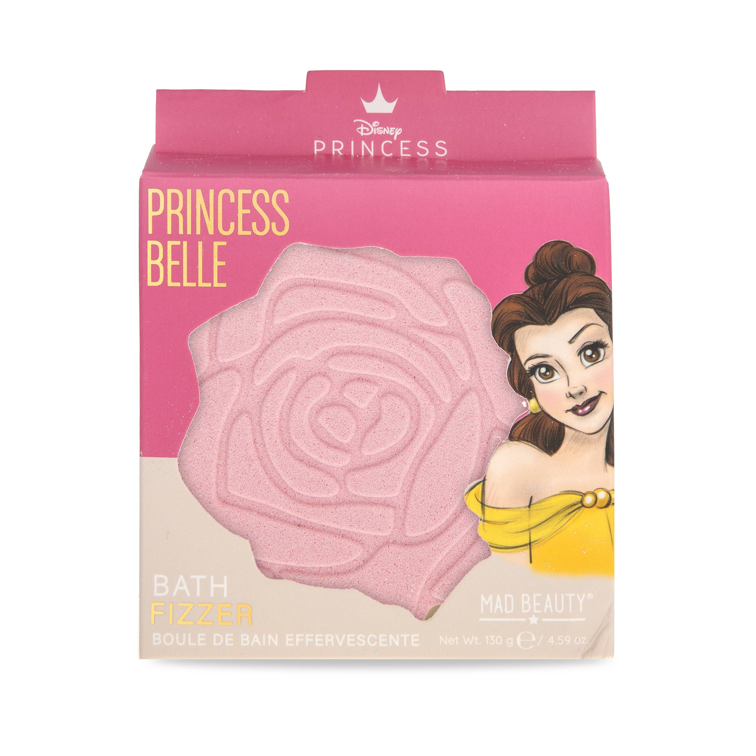 Princess Belle bath bomb on a white background