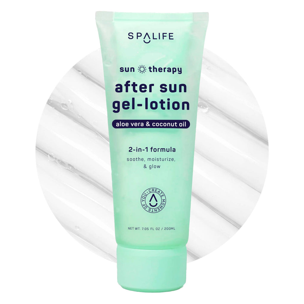 SpaLife after sun gel-lotion tube on a white background