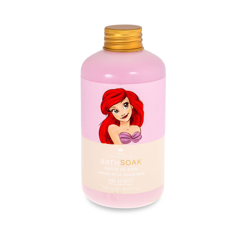 Bottle of bath soak with a cartoon character on a white background