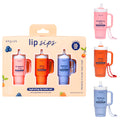 SpaLife lip balm set with colorful containers and packaging on a white background