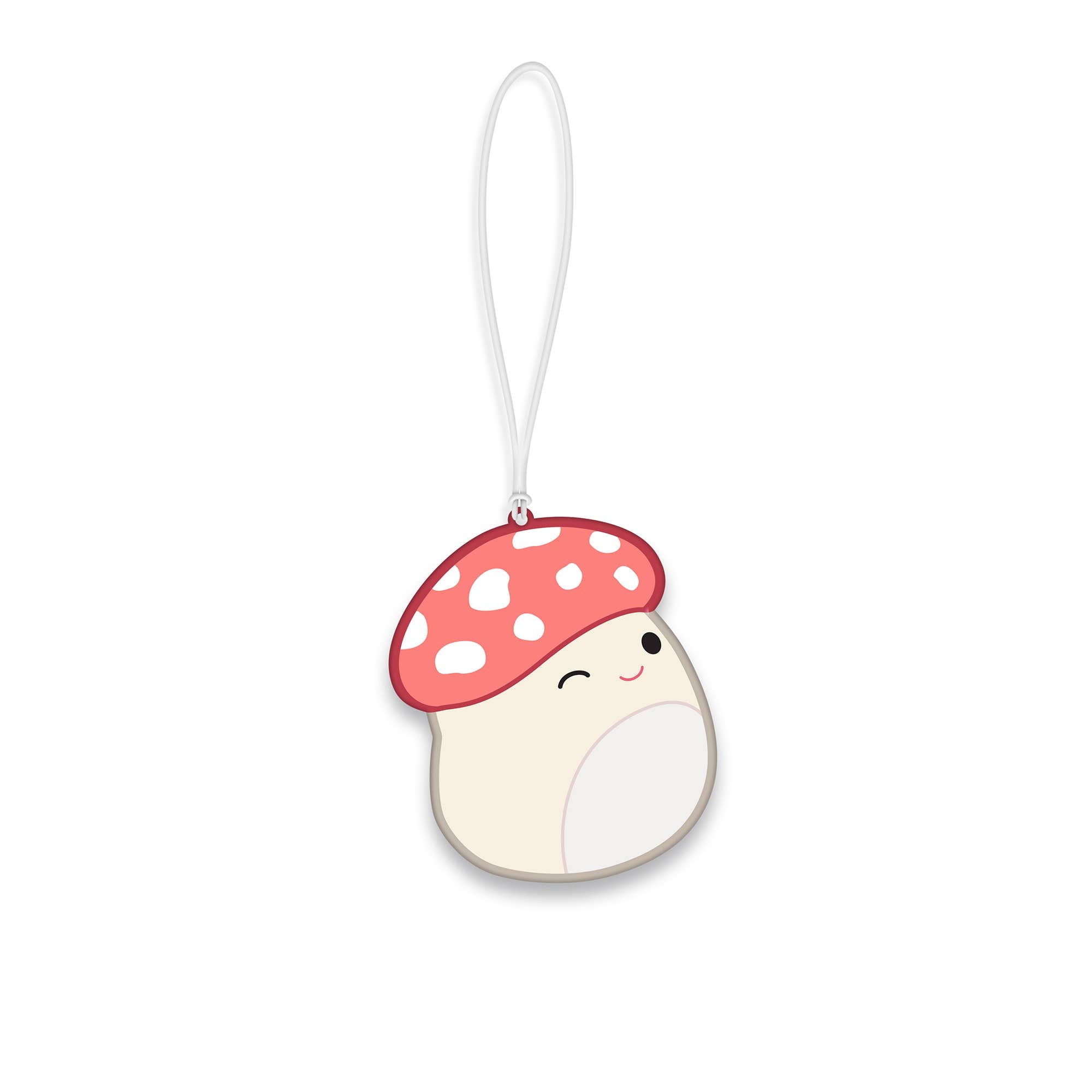  Mushroom-shaped car air freshener on a white background