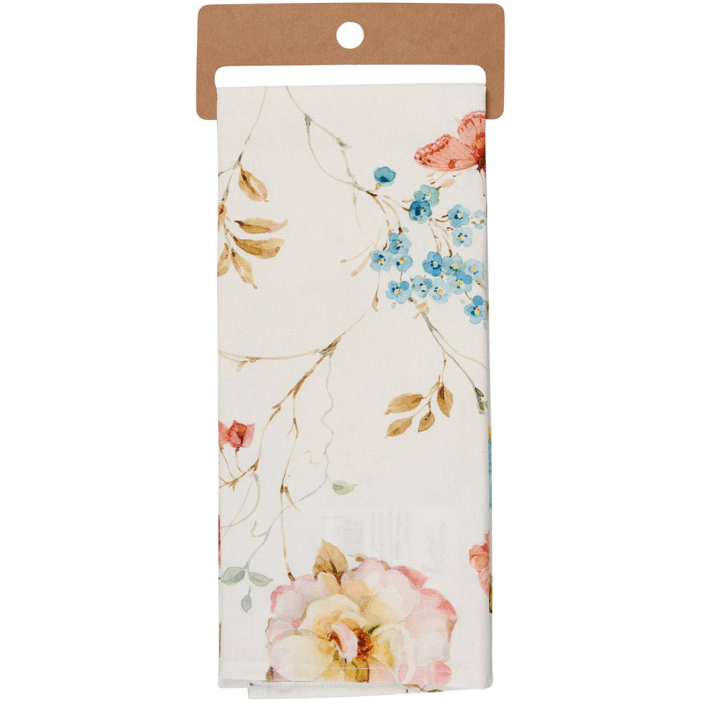 Floral patterned product on a white background