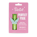 Green lip balm with wing design in TinkerBell packaging on white background