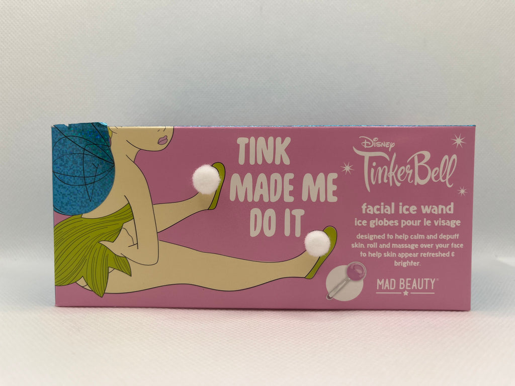 Box of Tinker Bell facial ice wand with illustration on a white background