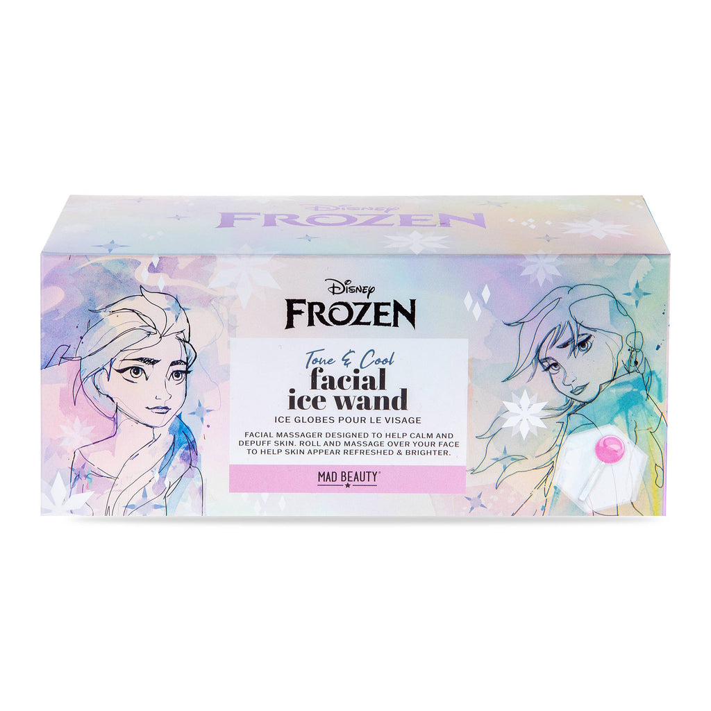 Box of Disney Frozen facial ice wand with character illustrations on a white background