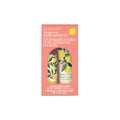 Lip balm and hand lotion set packaging with lemon design on a white background