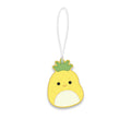Pineapple-shaped car air freshener on a white background