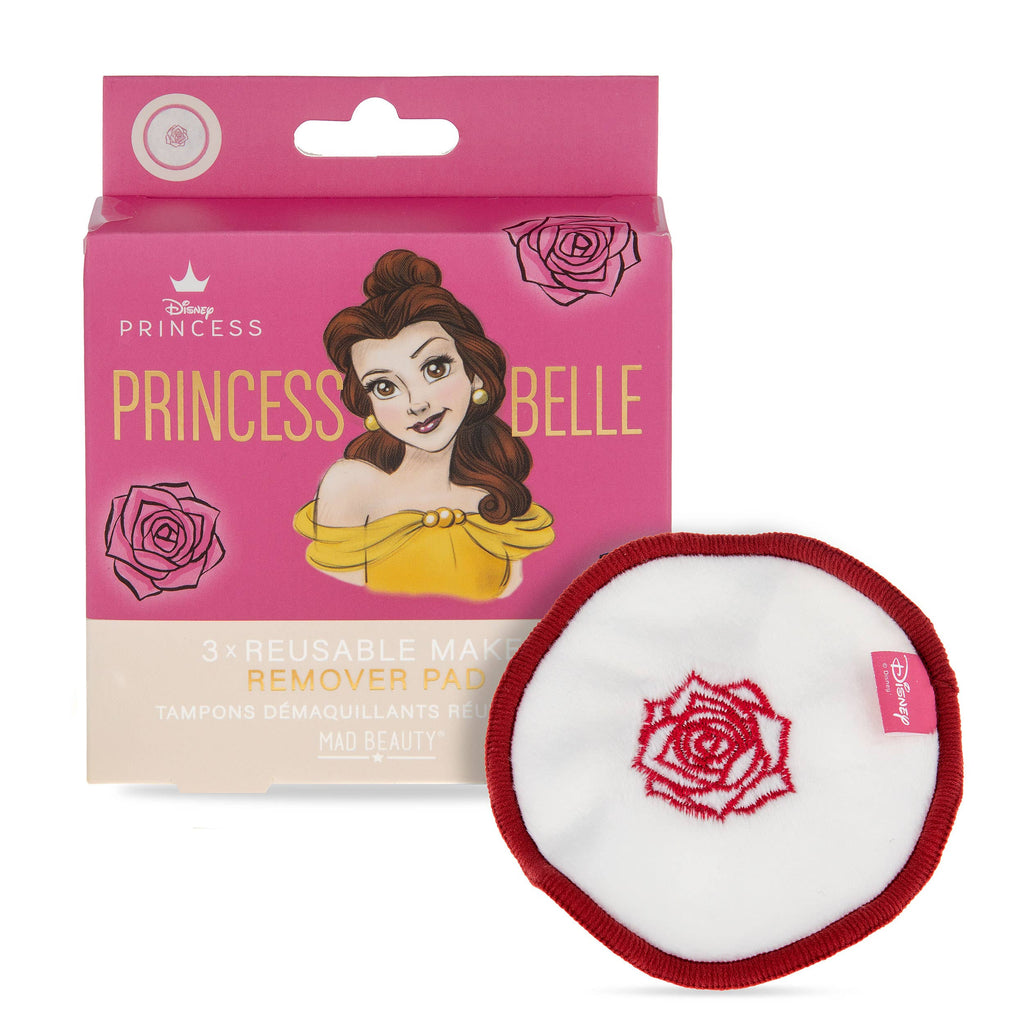 Princess Belle reusable makeup remover pad with packaging